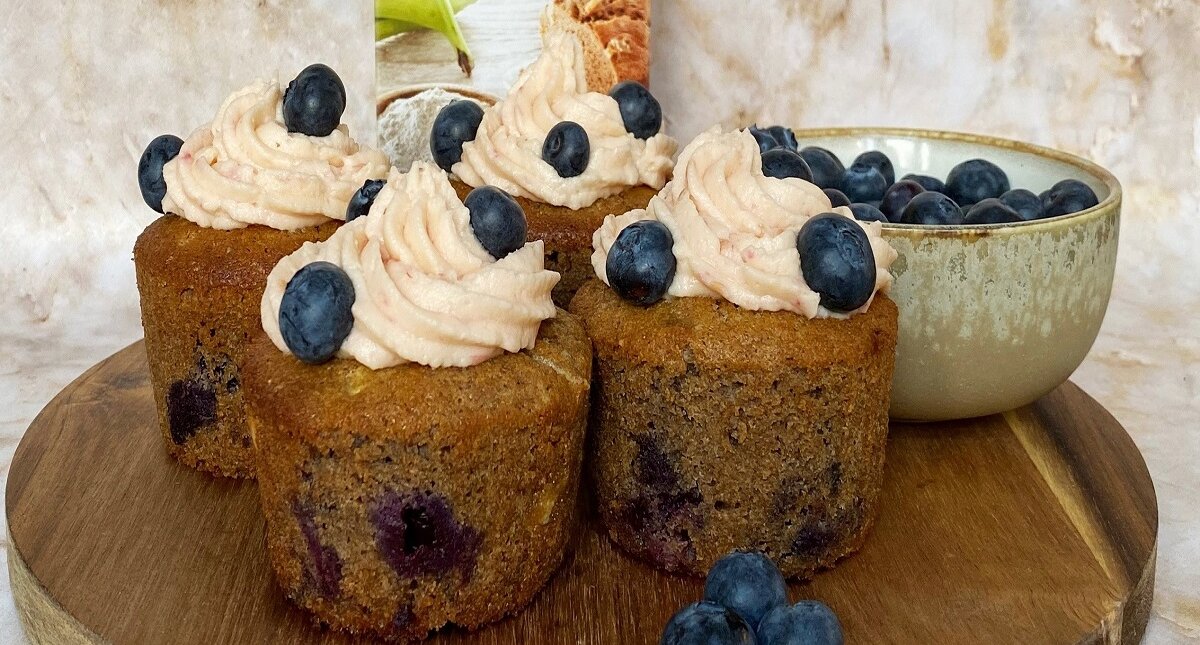 Recept glutenvrije muffins met blauwe bes en witte chocolade